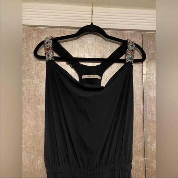 Maria Cher Elegant Black  gemstone embellished Jumpsuit, M - Picture 3 of 12